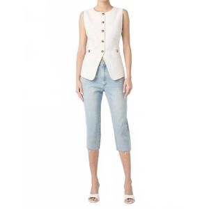 NEW BLANKNYC cloud burst long denim vest in cloud burst